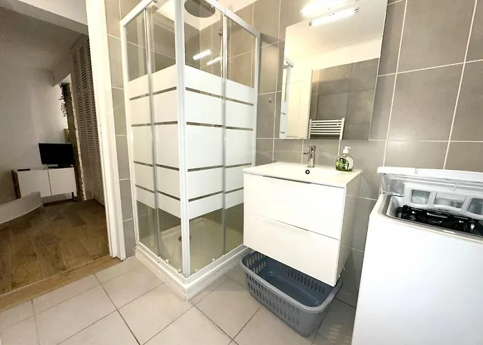 F1 Type Loft Plein Centre, Calme, Clim, Refait A Neuf Et A 200m Du Port דירה *